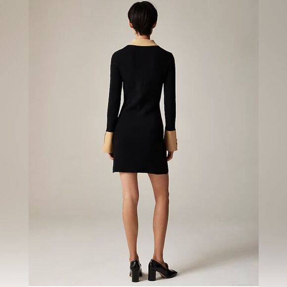 NWT J CREW Ribbed polo sweater-dress with jewel buttons - Picture 3 of 7